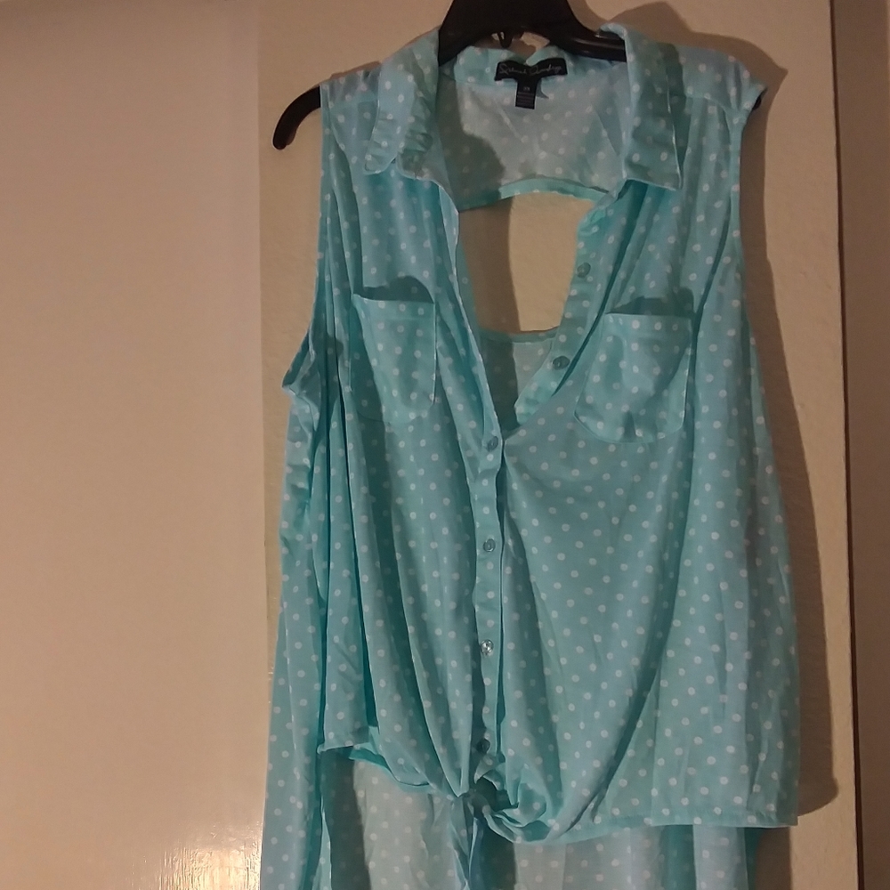 NWOT French Laundry whimsical sleeveless blouse